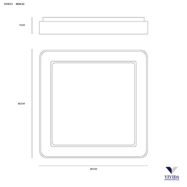Inner-s plafoniera 80 bianco 80w 3000k